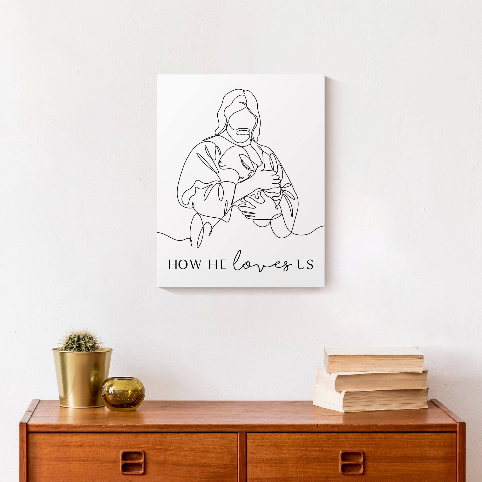 How He Loves Us 1 11" x 14" Canvas Wall Art